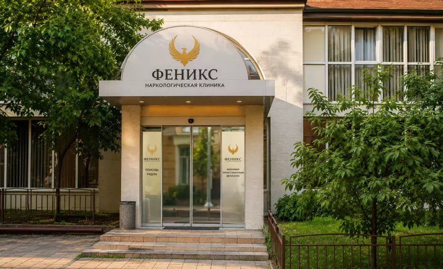 Вход в наркологическую клинику «Феникс» в Уфе